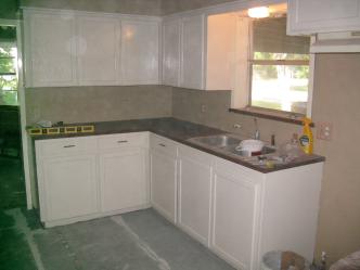 kitchen cabinets & walls